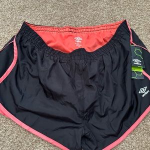 Womens Umbro running shorts xl lined athletic shorts NWT